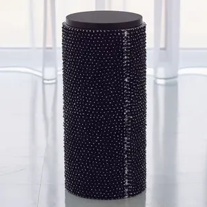 Timeless Minimalist Jack Contemporary Granite Drum Accent Table