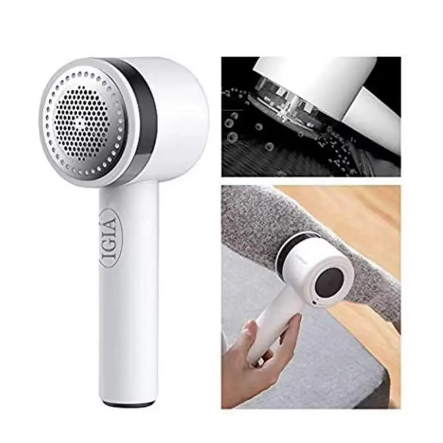2-in-1 Sonic Lint Remover Fabric Shaver Handheld Device with Pull Out Lint Roller
