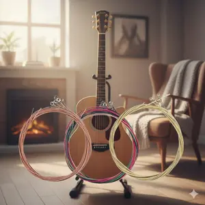 Premium Phosphor Bronze Acoustic Guitar Strings Set - High Quality Upgrade, Durable & Break-Resistant for Clear Sound, Ideal for Dorm, Stage & Multiple Scenes.