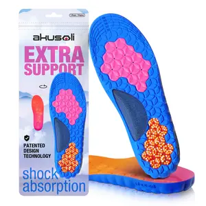 Akusoli CloudCush Insoles for Men & Women – Cushioned Foam Core, Arch Support, Impact-Absorbing Gel, Breathable Design, and Comfortable All-Day Cushioning for Sneakers, Work Boots, Casual Shoes, and Everyday Footwear