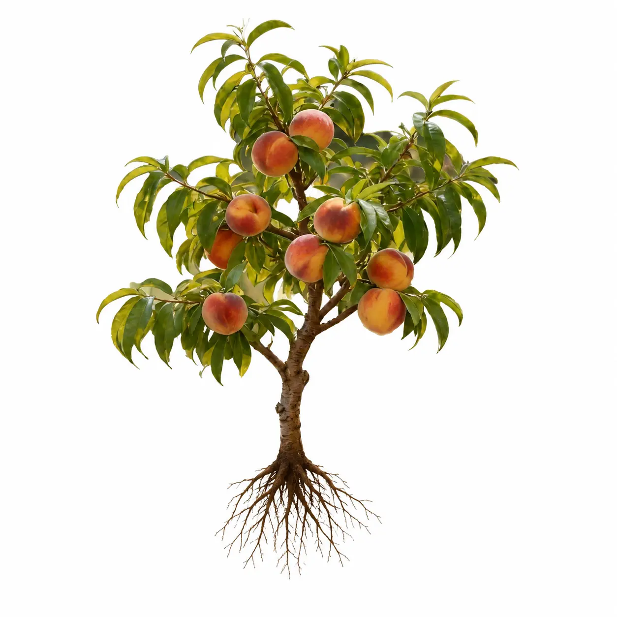Live Peach Tree Sapling (15-18" Tall) | Dormant Bare Root Fruiting Plant for Home Orchard, Patio & Container Cultivation