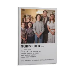 Comedy Television Series Young Sheldon Wall Art Posters Poster Canvas Wall Art For Bedroom Decor Bar Office Room Decor Gift