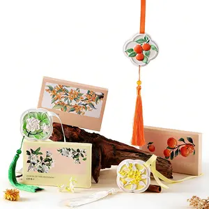 Classy Living Essential,car air freshener,air freshener for home,Chinese Style,Car Air Freshener Long-Lasting,Embossed Closet Hanging Scent - Long-Lasting Floral/Fruity Fragrance for Clothes Storage & Home Decor,Freshen Your Space,Car Hanging Ornament