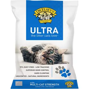 Dr. Elsey'S Cat Litter - Premium Unscented Cat Litter W/ Natural Ingredients - Low Dust Superior Odor Control Cat Litter - Hard Clumping Moisture Absorbing Clay Multi Cat Litter (For All Cats - 40Lbs) Precious Cat