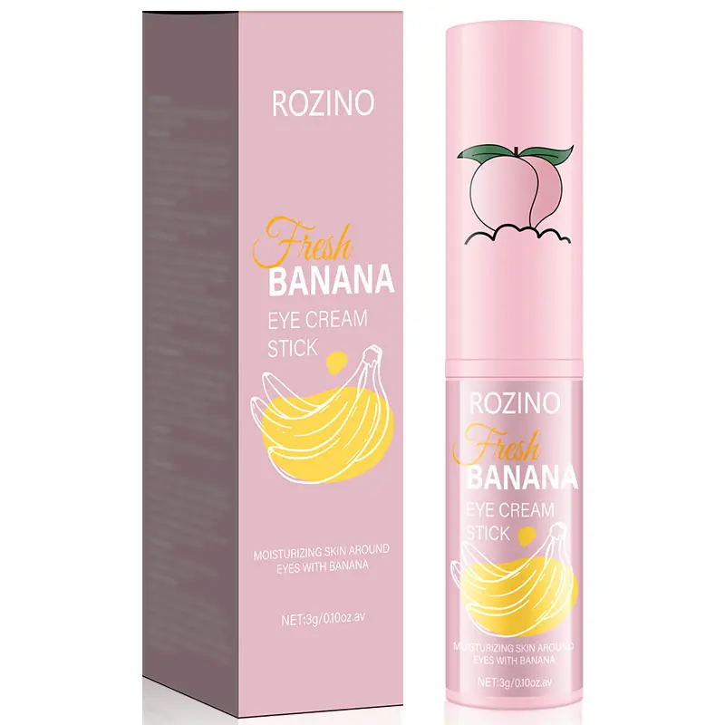 ROZINO Banana Eye Balm Stick - Lightweight Moisturizer Eye Cream, Hydrating Daily Skincare Treatment, Portable 3g Stick