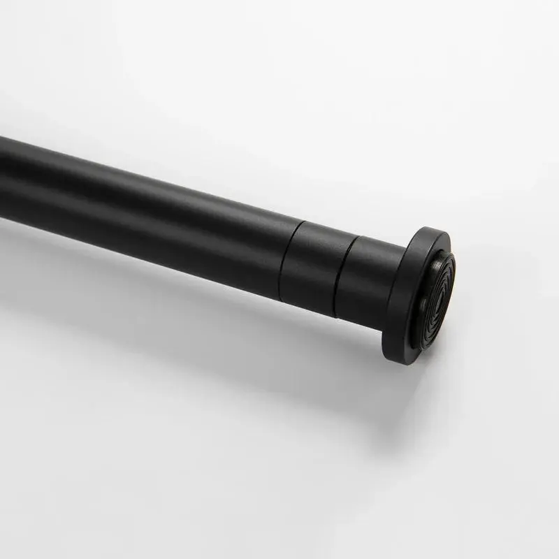 TWOPAGES Lorin Adjustable Tension Shower Curtain Rod, 22-54 Inch Heavy Duty Spring Loaded Rod, No Drill No Slip Telescopic Design, Black & Gold Bathroom Window Rod for Shower, kitchen window & Outdoor Use, Back to School, Summer Sale Deals