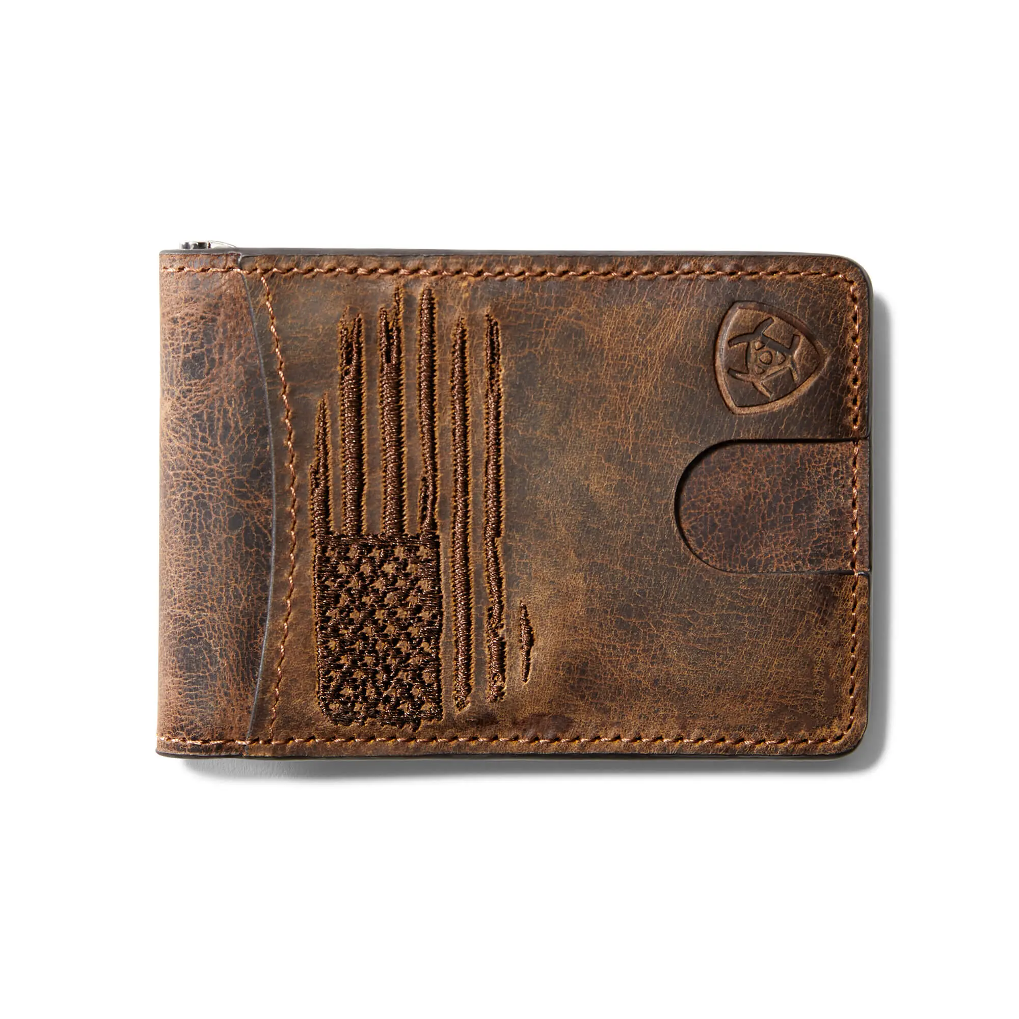 Men's Bifold Slim Wallet Patriot Flag Embroidery Men's Bifold Slim Wallet Patriot Flag Embroidery