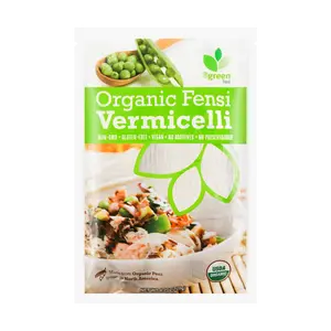 BIG GREEN Organic Mung Bean Noodles 120g - USDA Certified, Gluten-Free, Versatile for Salads, Stir-Fries, Hot Pot - Authentic Longkou Vermicelli