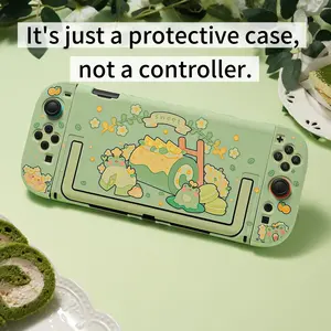 GeekShare (Protective Case for Switch 2) – Hard PC Slim Dockable Shell Cover for Switch 2 Console & Joy-Con Controllers, Matcha Froggy
