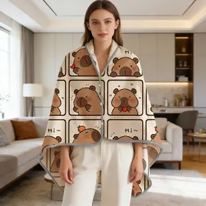 Cute Coral Fleece Throw Blanket, Soft Shawl Wrap for Office Nap, Sofa Couch Blanket, Air Conditioning Blanket, Machine Washable, Fade Resistant, 100×150cm