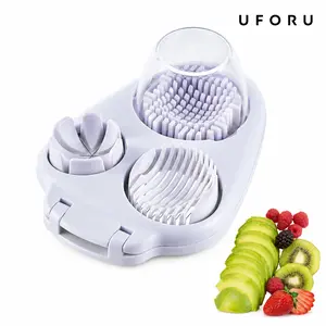 UFORU 3-in-1 Egg Slicer, Cutter & Cracker, Stainless Steel Kitchen Tool for Slicing, Dicing & Separating Shells, Lightweight & Durable, Essential Cooking Accessory for Home & Restaurantdealsforyou#SummerWins