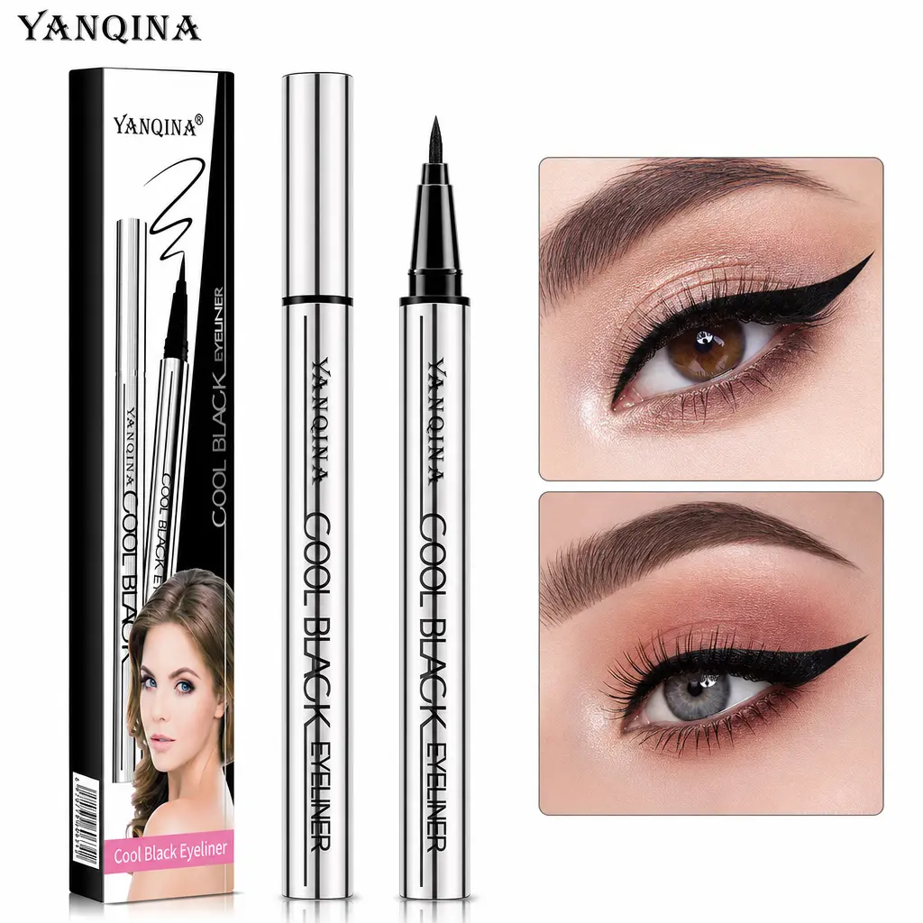 【YANQINA】Long-lasting eyeliner -lightweight, waterproof,vegan,cruelty-free,24-hour smooth application,ultra- creamy and silky smooth texture. Cosmetic Makeup