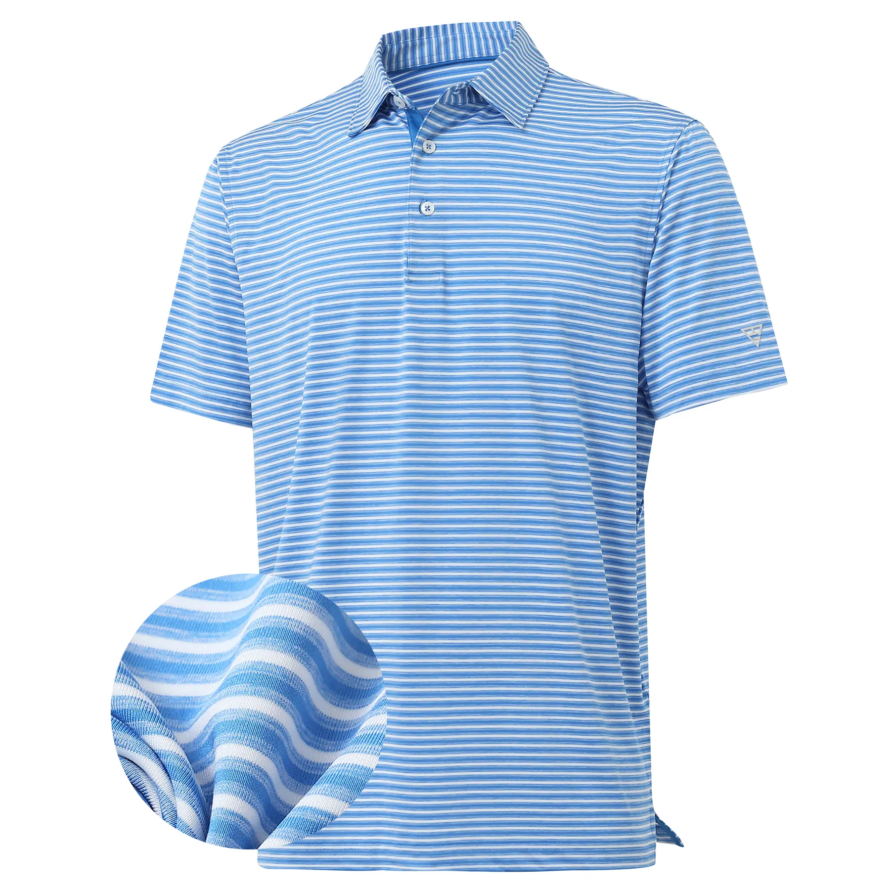 MAELREG Men's Dopamine color Stripe Polo Shirt,  Performance Moisture Wicking Dry Fit Collared Mens Polo Shirts Short Sleeve,Top Polo Breathable Menswear Striped