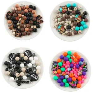 Silicone Bead Kit, 41pcs/set Diy Mix Beads DIY Beading Kit, DIY Jewelry Making Supplies for Necklace, Bracelet, Keychain and Handmade Pen
