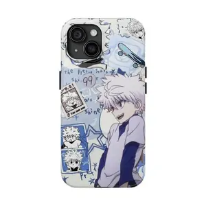 Hunter x Hunter Killua Zoldyck Anime Phone Case – Cute Collage Design Shockproof Cover for iPhone 16 15 14 13 12 11 17Pro Max,for Samsung S25 S24 S23 S22 Ultra,Gifts For Fans Men Women, Phone Accessories