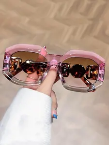 1 Pair Fashionable Tinted Lens Sunglasses, Simple Design Sunglasses for Everyday Use, Summer Fashion Sunglasses, Trendy Beach Eyewear, Travel Accessories