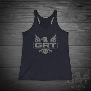 GRT Eagle Racerback Tank - Women's Fitness & Casual Wear, Super Soft Tri-Blend Fabric, Breathable, Slim Fit, Ideal for Training & Lounging