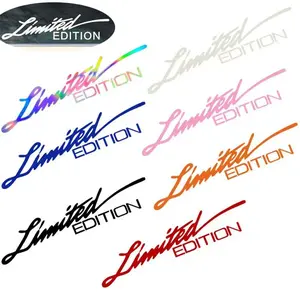 Creative LIMITED EDITION Car Laser Stickers English Letter Car Reflective Decal Reflective Decal Auto Styling Sticker 16*4cm