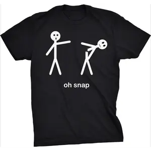 Mens Oh Snap Funny Stick Figure Hilarious Sarcastic Adult Humor Sarcasm T Shirt
