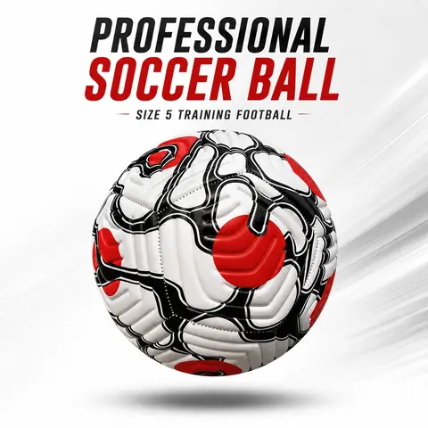 Size 5 PU Soccer Ball for Adults Youth, Outdoor Training Match Football for Practice Game Play, Soccer Trainer Ball, Soccer Gear, Football Training Balls