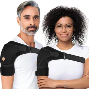 Shoulder Brace for Women & Men | Support for Torn Rotator Cuff & Other Shoulder Injury - Ac Joint, Dislocated, Separated, Frozen Shoulder | Neoprene Compression Wrap | by FIGHTECH