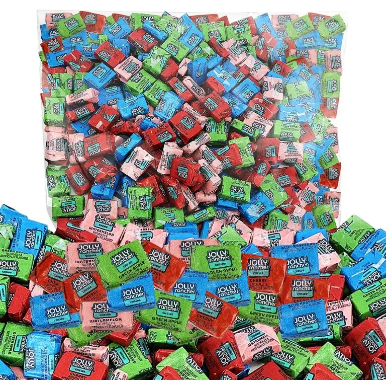 JollyRancher Fruit Chews – Delicious Original Flavors Bulk Easter Candy JollyRancher Chew for Parties, Hard Candy Individually Wrapped – Colorful Chewy Candy for Jars, Bowls - 2 Lbs