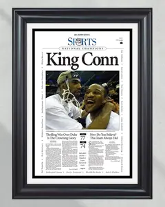 1999 UConn Huskies NCAA College Basketball Champions 'King Conn' UnFramed Newspape