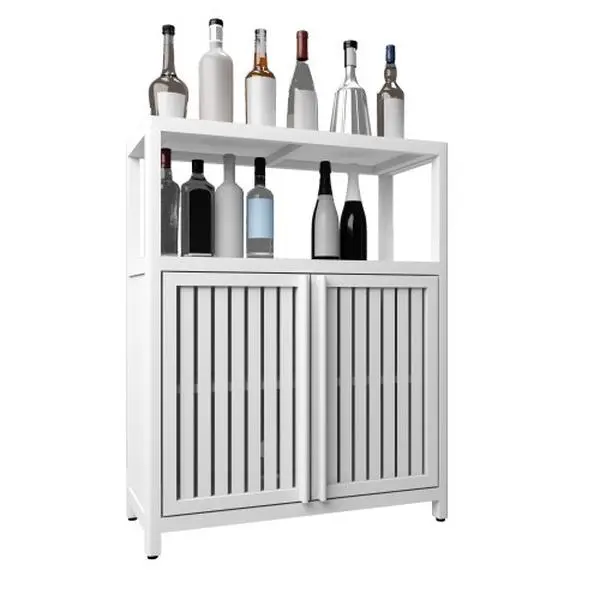 Large Bamboo Storage Cabinet with Adjustable Shelves | 4-Tier Organizer for Bathroom, Kitchen, Living Room | Freestanding Bathroom Cabinet with Door
