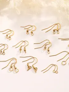 50 Pcs Plated Stainless Steel Ear Hooks, DIY Jewelry Making Accessories, Durable and Lightweight Earrings for Handmade Crafts