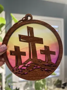 Easter Crosses Suncatcher for Sunny Window