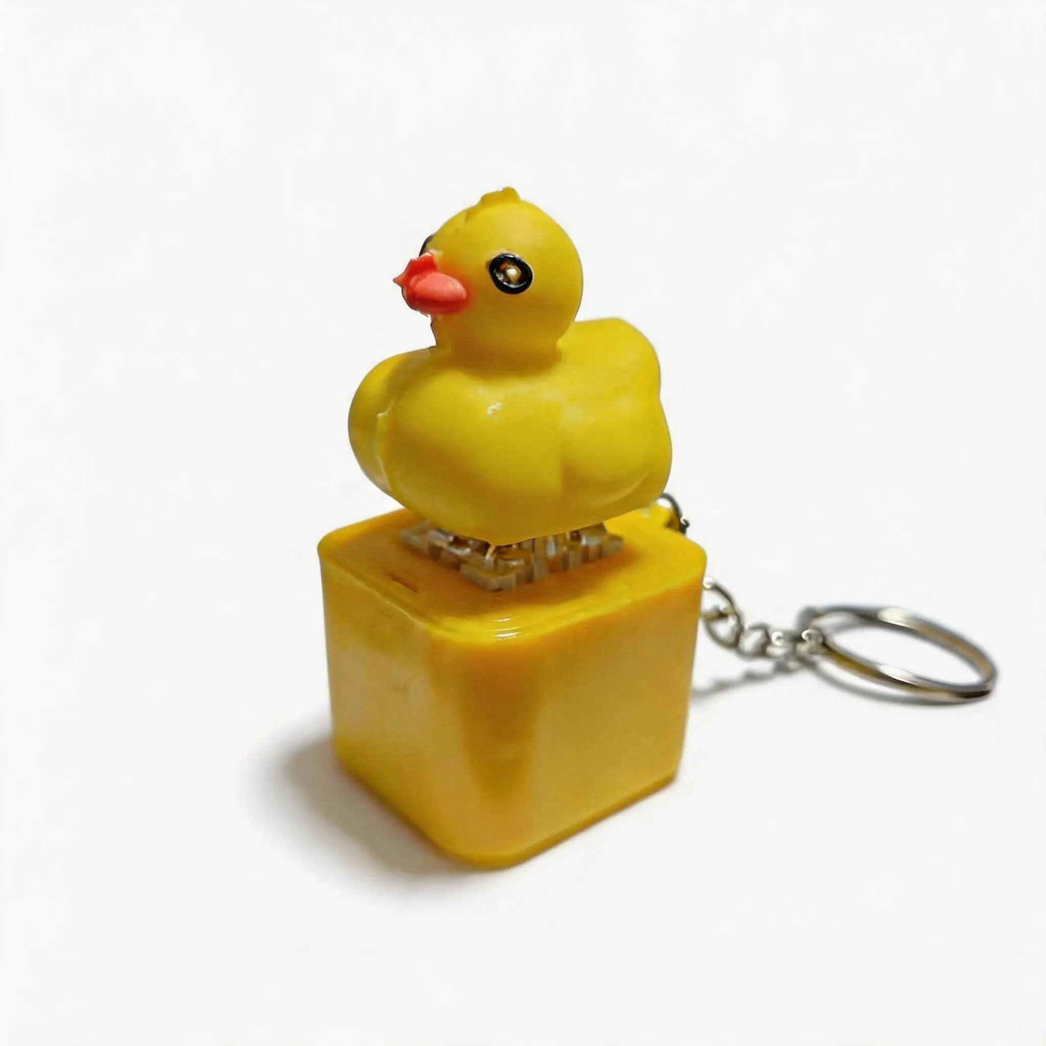 Quackey Fidget Toy That Quacks, Quacking Duck Keychain, Stress Reliever, Squeaky Anxiety Relief, Duck Keyboard Keycaps, Sensory Toys