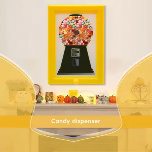 Wall-Mounted Square Photo Frame with Candy Dispenser, Perfect for Displaying Photos & Accessing Snacks, Ideal Gift Idea