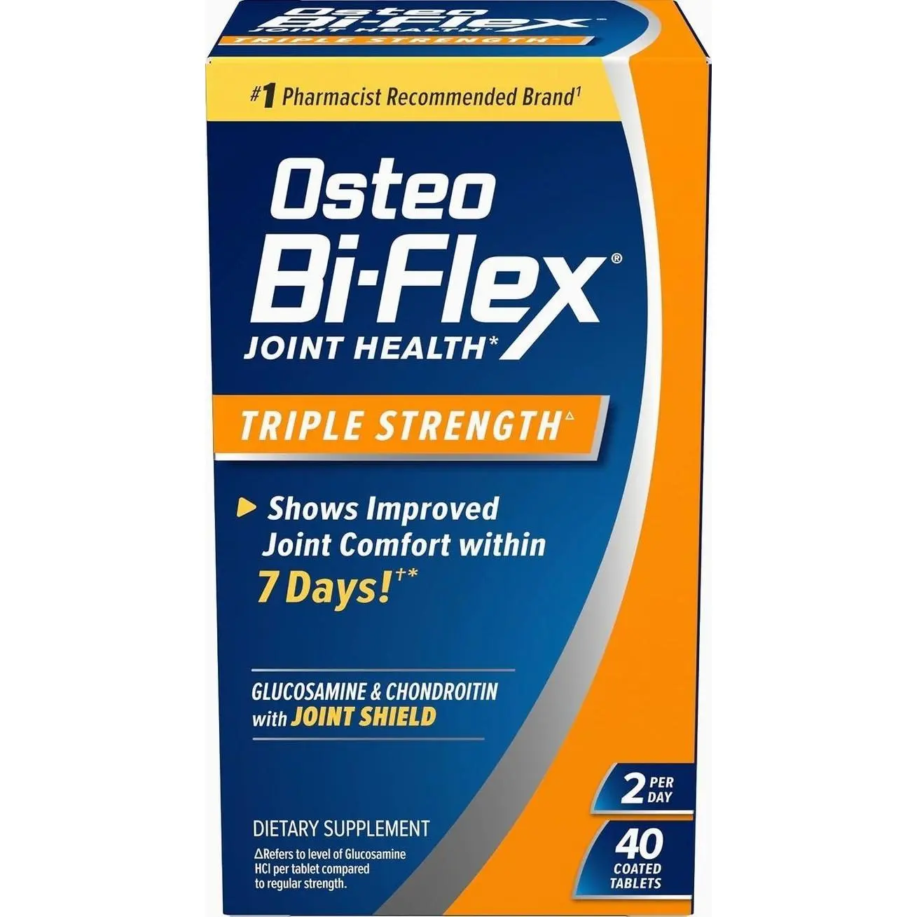 Osteo Bi-Flex Triple Strength(5), Glucosamine Chondroitin with Vitamin C Joint Health Supplement, Coated Tablets, 40 Count