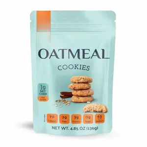 Flèche Gluten Free Oatmeal Cookies - Sugar Free, Dairy Free, Low Carb, Healthy Treats with Cinnamon Flavor - 8 Servings