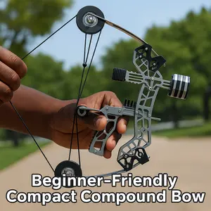 Warship Mini Bow and Arrow Compound Bow Target Shooting Sports Archery Equipment Outdoor Beginner Entry Bow and Arrow Set