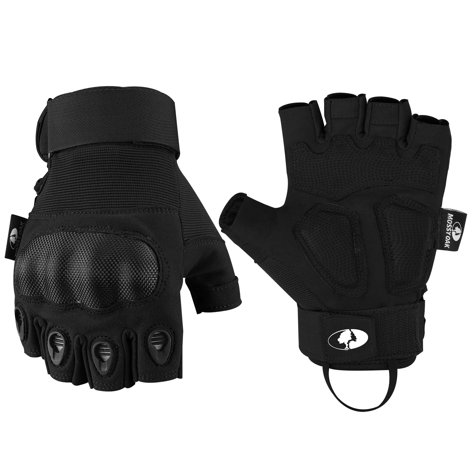 #backtoschool Mossy Oak Fingerless Tactical Gloves for Men and Women- Motorcycle Gloves for Tactical Shooting, Hunting, Cycling and Hiking