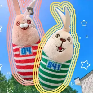 Kawaii Usavich Rabbit Plush Keychain Soft Bag Pendant Gift,Soft Material,Suitable for Bags,Fun Anime Merchandise and Collectible Gift for Fans