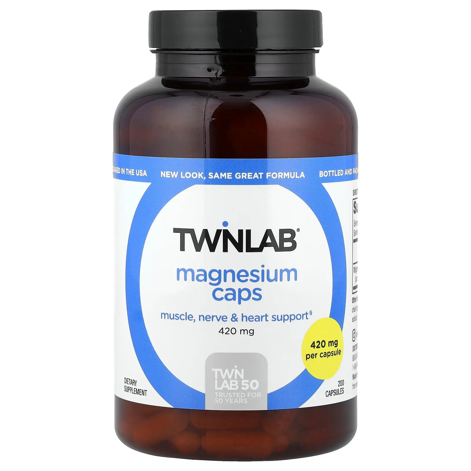 Twinlab Magnesium Caps, 420 mg, 200 Capsules