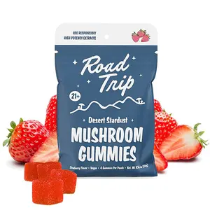 Road Trip Mushroom Gummies Strawberry 8 Ct For Enhanced Energy & Focus