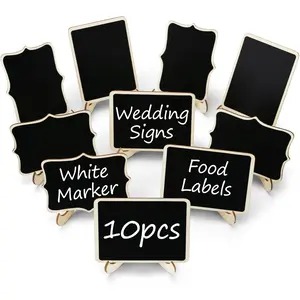 10pcs Mixed Mini Blackboard Display Panels, Home Decor Signs, Message Boards for Events & Parties, Perfect for Wedding, Holiday Celebrations, Writing Board