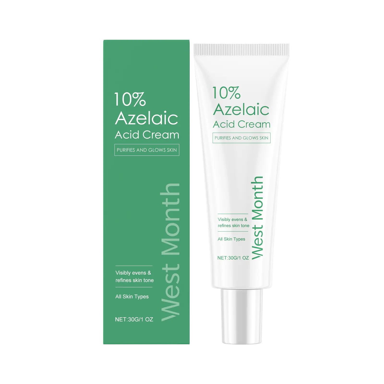 10% Azelaic Acid Facial Repair Cream with Niacinamide, Skin Care Moisturizer for sensitive skin, acne soothing and redness reduction