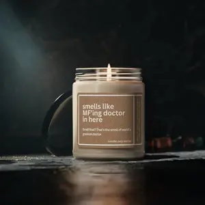 Gift For Doctor, Med School Graduation Gift,Smells Like A MF'ing Doctor Soy Wax Candle, Future Doctor Candle, Eco Friendly 9oz. Candle Gift