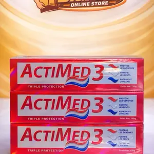 Actimed 3 Triple Protection Toothpaste - 150g - Fortifies Teeth & Gums - Freshens Breath - French Language