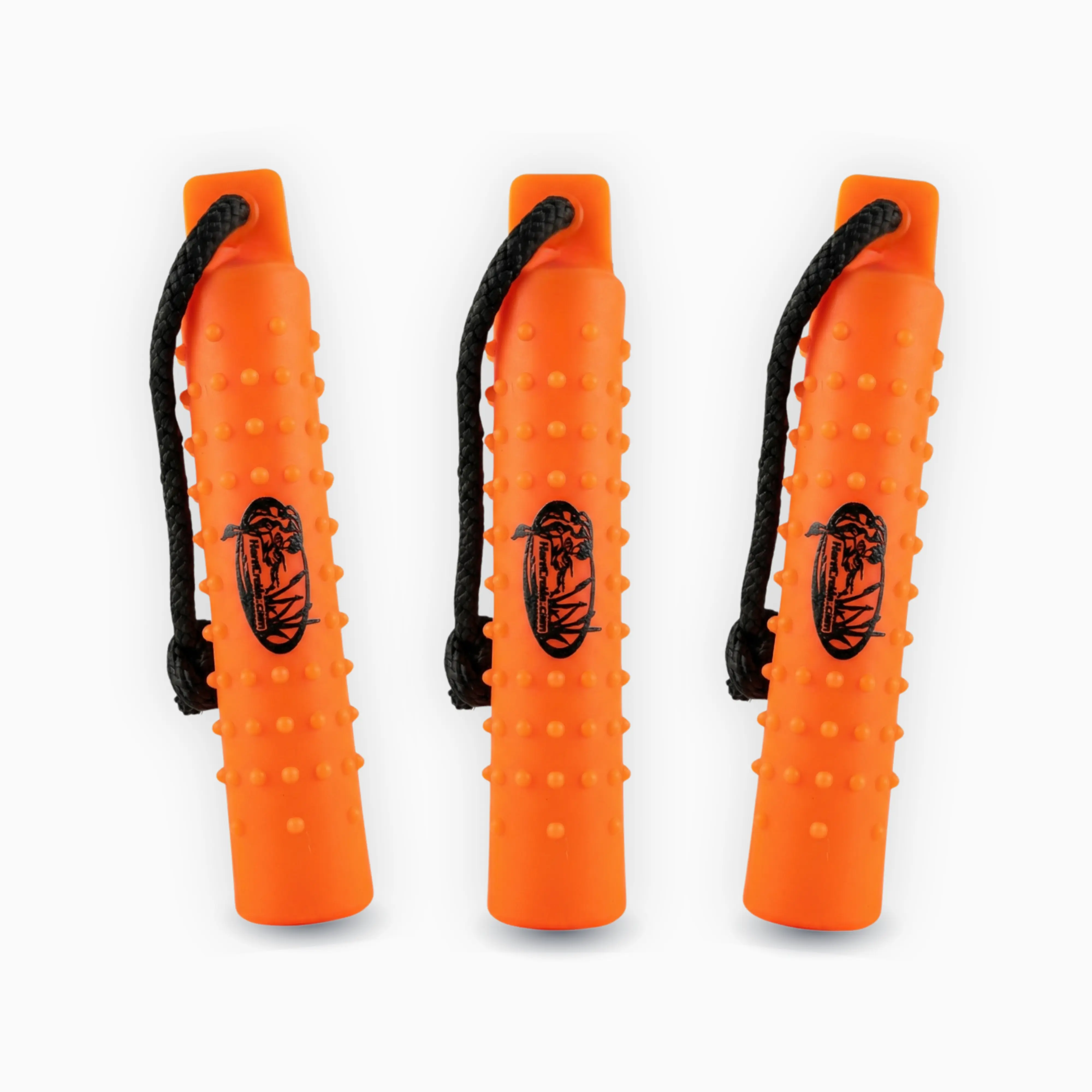 HuntEmUp 2-Inch Orange Valved Dog Training Bumper – 3 Pack Retriever Training Dummy with Throw Rope