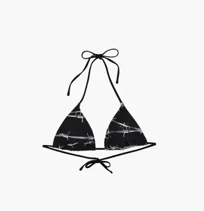 Barbed Wire Bikini Top - Drawstring Closure (Top Piece Only)