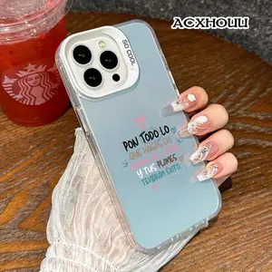 Softcase for iPhone 17 16 E Pro Max 15 Plus 14 13 12 11 XR XS Commit Everything To The Lord Spanish High quality Camera Lens Protector Anti Scratch Phone Case