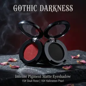 FAICCIA Goth Eyeshadow Palette - Red & Black Smokey Eye Makeup Palette, Highly Pigmented Matte & Shimmer Eyeshadows for Vampire & Gothic Makeup, Professional Long Lasting Formula for Halloween & Stage Performance！