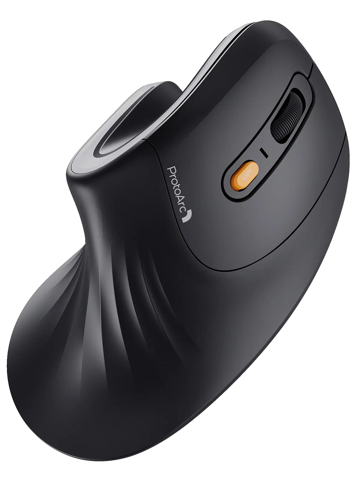 ProtoArc Ergonomic Mouse, EM11 NL Bluetooth Rechargeable Wireless Vertical Mouse, 3 Multi-Device Connectivity for Computer/PC/Laptop, 2.4GHz Optical Mice for Windows, Mac OS