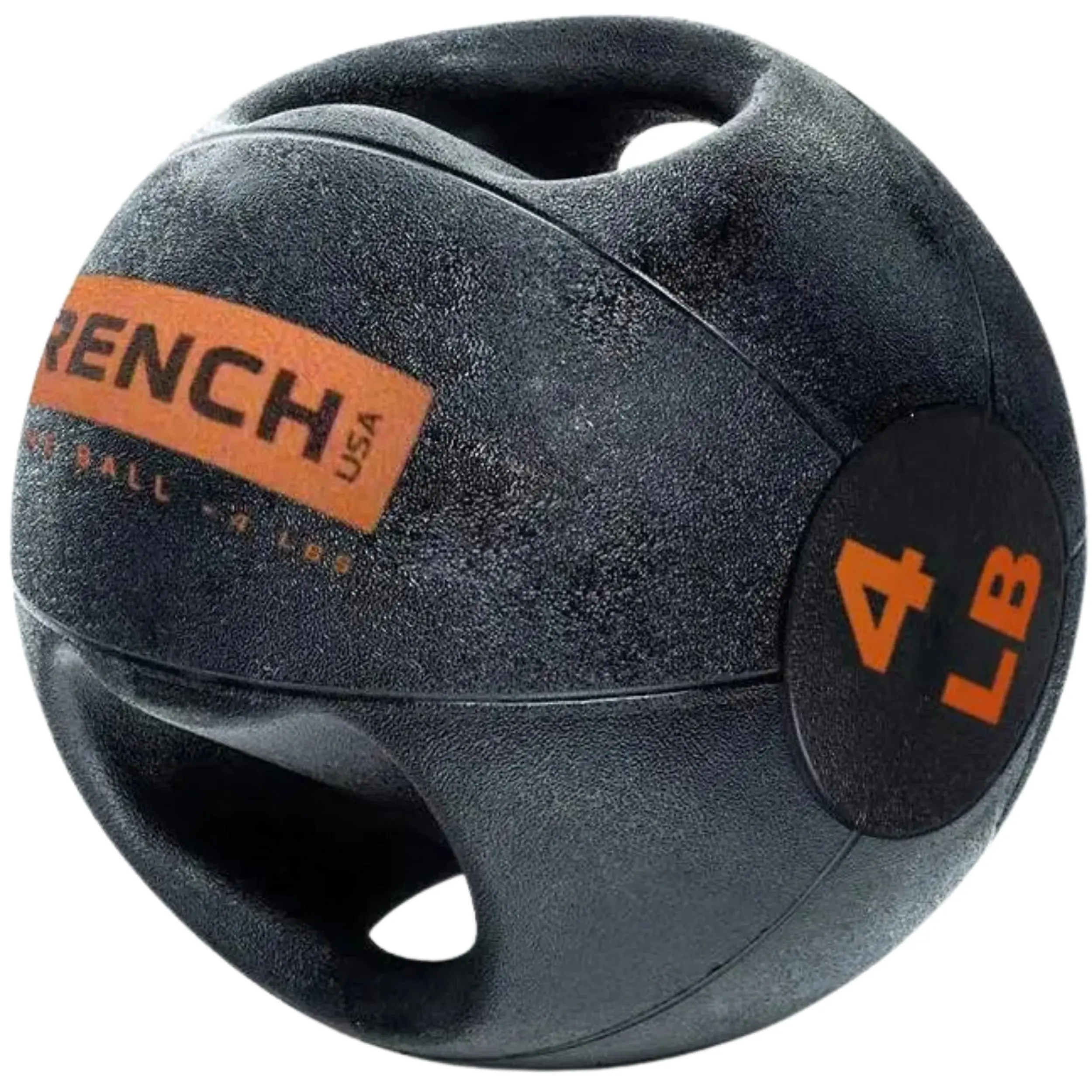 French Fitness Dual Grip Medicine Ball w/Handles 4 lb (New)