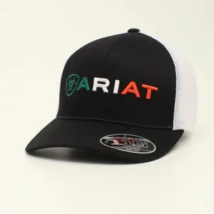 Ariat Men’s Mexican Mexico Flag Black Snapback Flexfit 110 Patch Cap  Hats -  A300012201